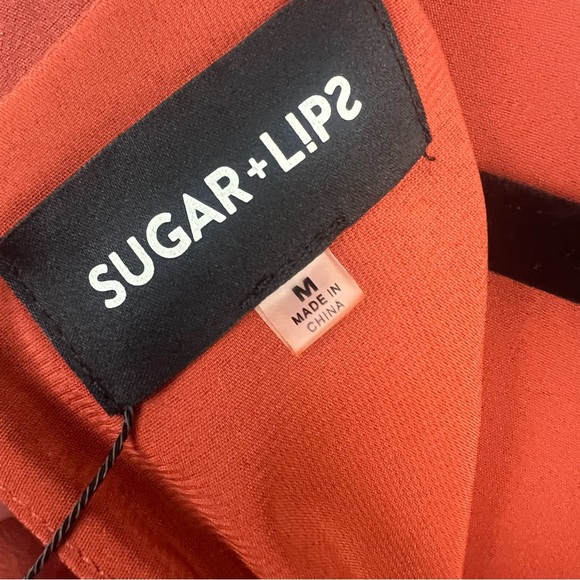 NWT SugarLips Fire Island Long Sleeve Ruched Dress Size Medium - Picture 9 of 11